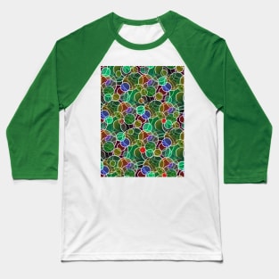 PSYCHEDELIC Circles Abstract Designs Baseball T-Shirt